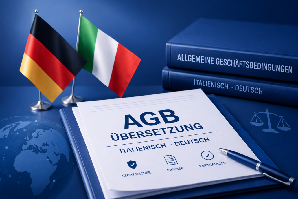 AGB-Übersetzung Italienisch Deutsch, allgemeine Geschäftsbedingungen übersetzen lassen