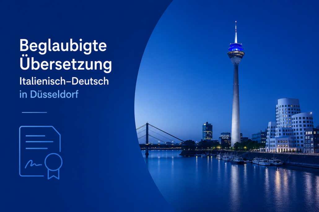 beglaubigte Übersetzung Italienisch Deutsch in Düsseldorf - italienisches Übersetzungsbüro Düsseldorf
