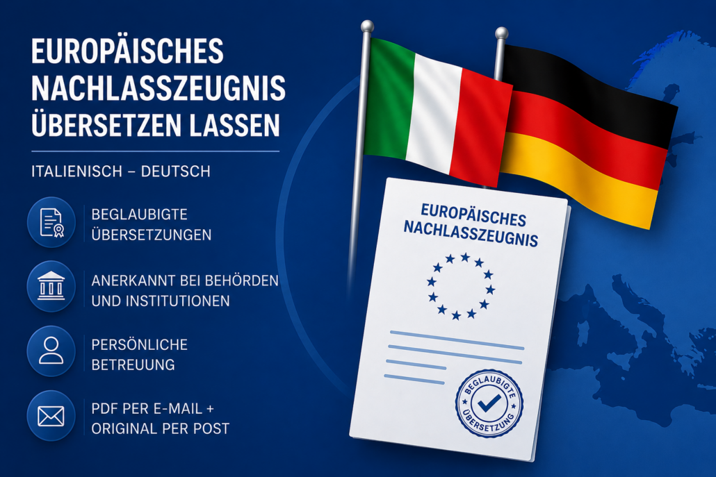 Approbationsunterlagen übersetzen lassen Italienisch Deutsch, Übersetzung Approbation