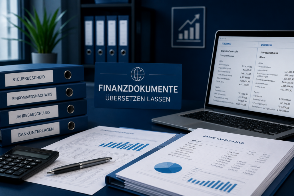 Finanzdokumente übersetzen Italienisch Deutsch – präzise und fachgerechte Übersetzung