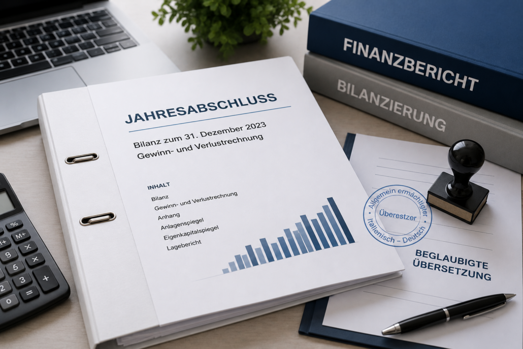 Jahresabschluss übersetzen Italienisch Deutsch – professionelle Finanzübersetzung