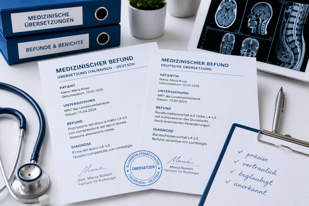 medizinischen Befund übersetzen Italienisch Deutsch – medizinische Fachübersetzung