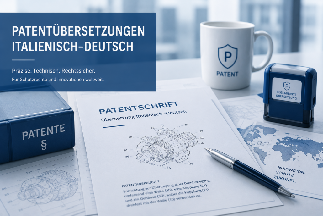Patentübersetzungen Italienisch Deutsch für Patente, Technik und Schutzrechte