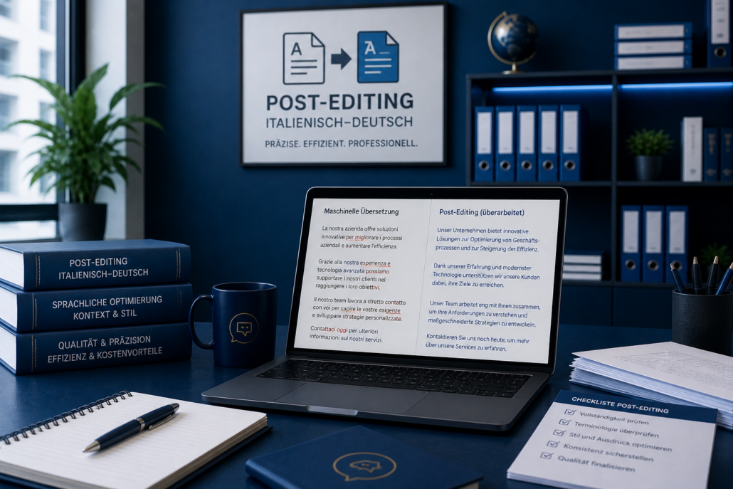 Post-Editing Italienisch Deutsch – Optimierung maschinell übersetzter Texte