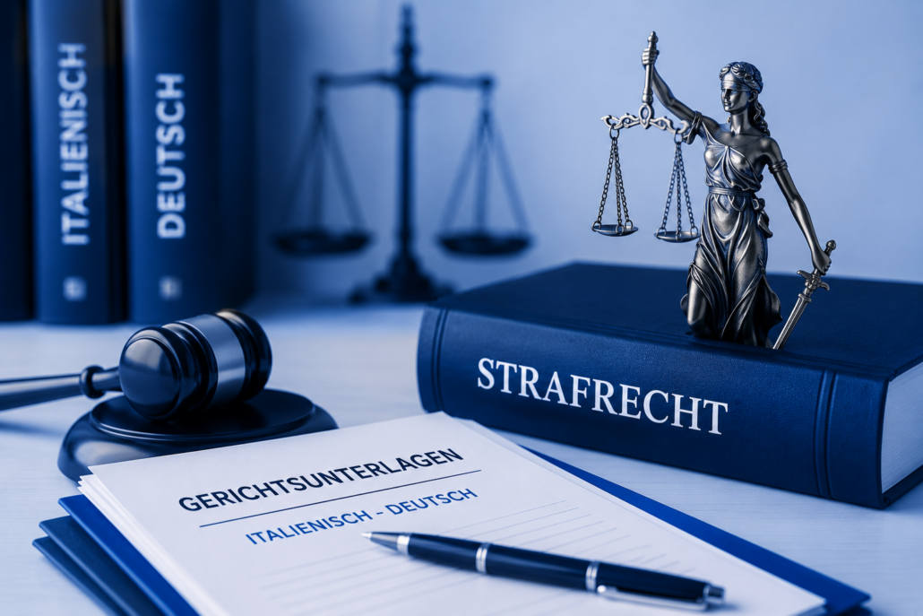 strafrechtliche Übersetzung Italienisch Deutsch, Übersetzung Strafrecht Italienisch Deutsch