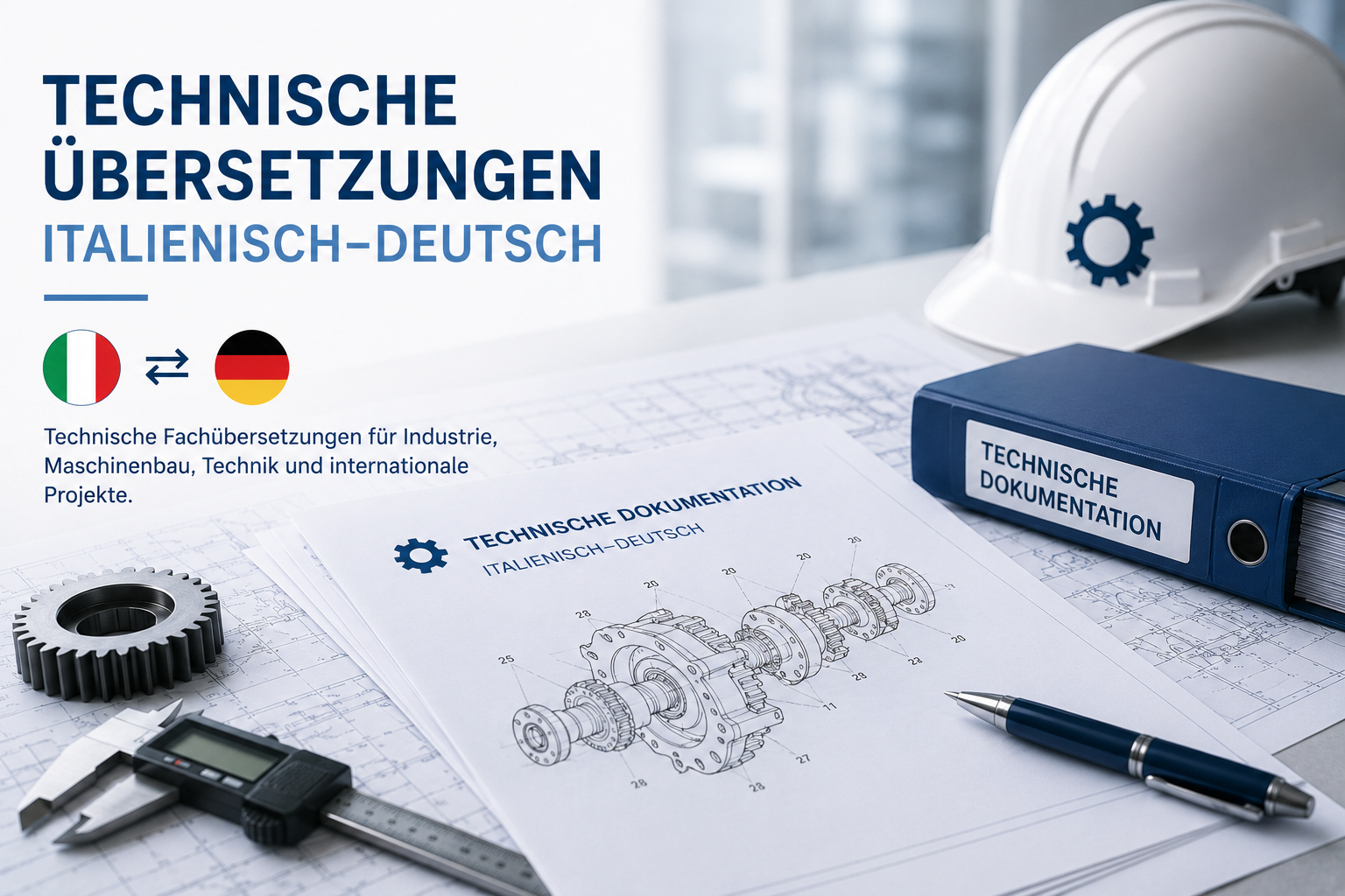 technische Übersetzungen Italienisch Deutsch für Industrie, Maschinenbau und Technik