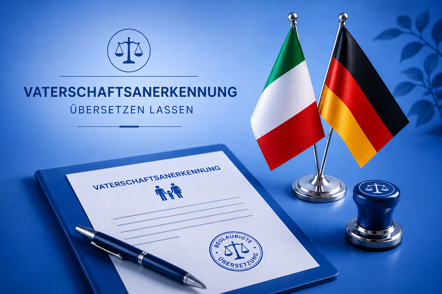 Vaterschaftsanerkennung übersetzen lassen